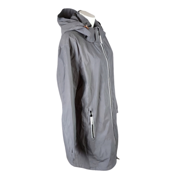 nuage Reflective Hooded Raincoat Silver  Outdoor Size 14 - Picture 6 of 15